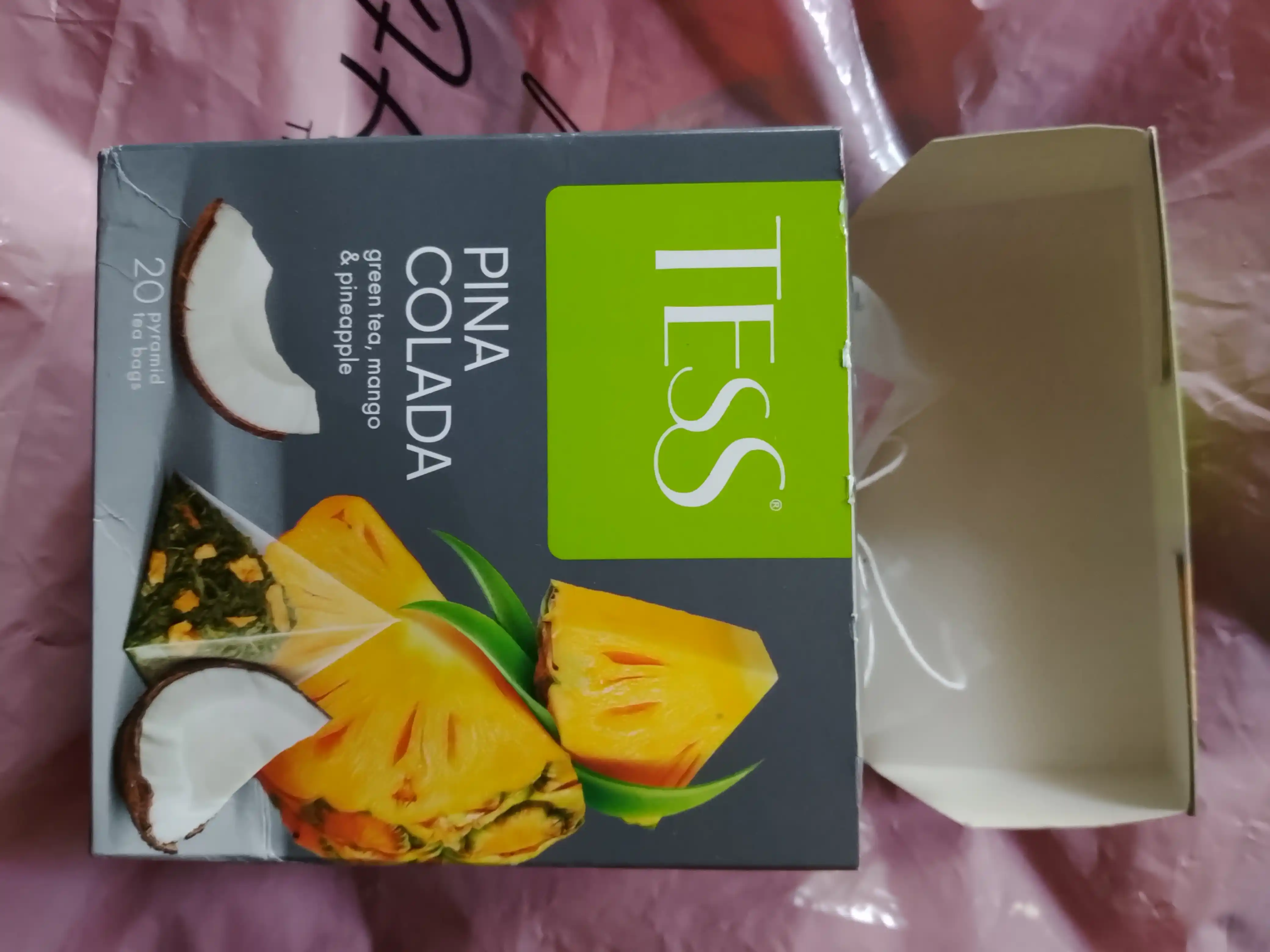Ko'k choy Tess Pina Colada, 1.8 gr, 20 piramidalar