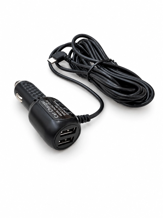 Avtomobil uchun 2 USB portli kabel zaryadlagich 12–36V, 5V/3.5A (Videoregistrator uchun)