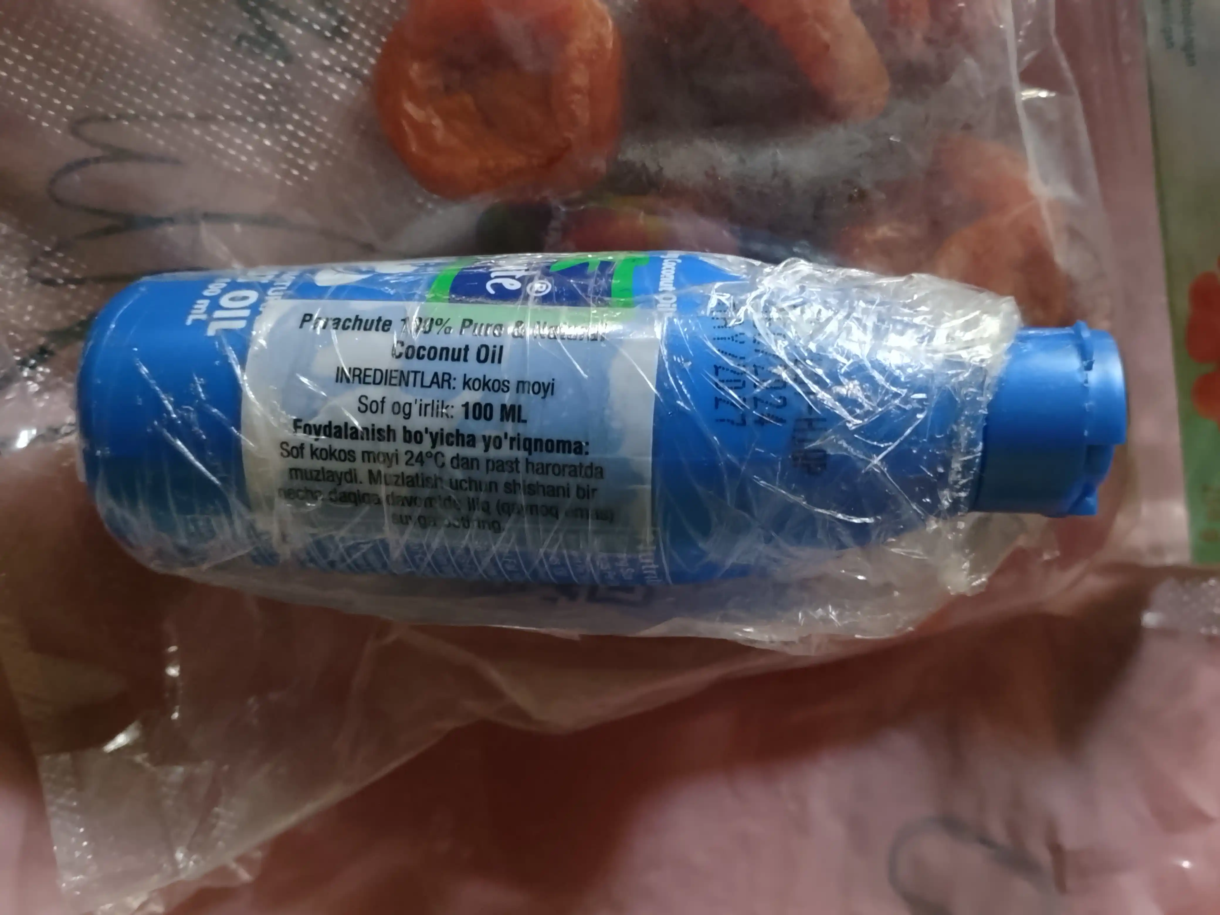Kokos yog'i  natural sof soch teri va bolalar massaji uchun tabiiy parvarish moyi 100ml