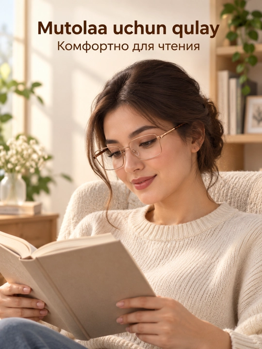 Современные очки для зрения с тонкой металлической оправой