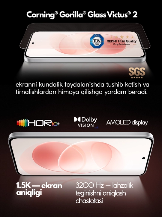 Смартфон Redmi Note 17 Pro Max 5G, AMOLED-экран, 120 Гц,SIM+eSIM,10000 мА·ч,гарантия 1 год