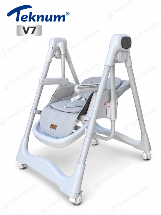 Детский стульчик для кормления и электронные качели, 2 в 1 TEKNUM V7