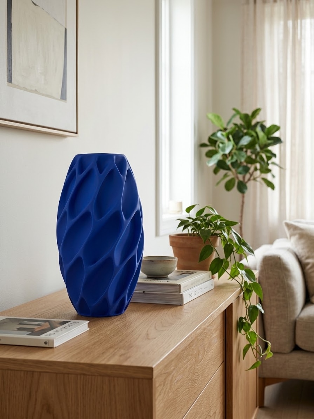 Vaza "Dyuna" Rayelle home, 3D plastikdan - 