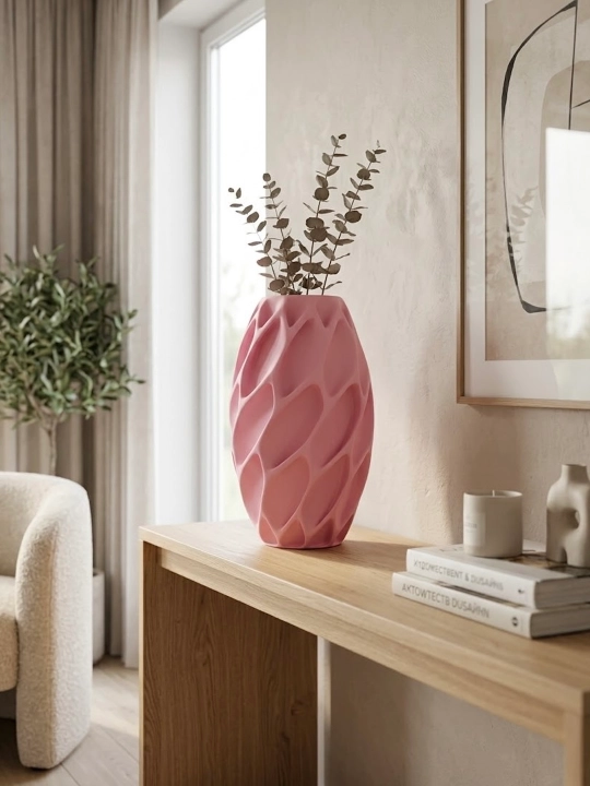 Vaza "Dyuna" Rayelle home, 3D plastikdan - 