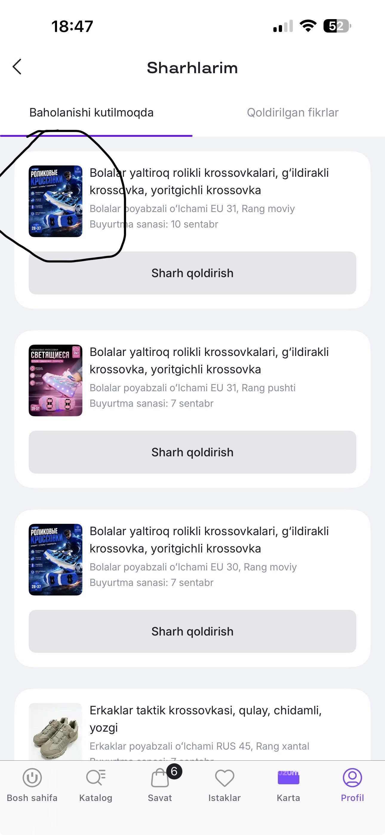 Bolalar yaltiroq rolikli krossovkalari, g‘ildirakli krossovka, yoritgichli krossovka