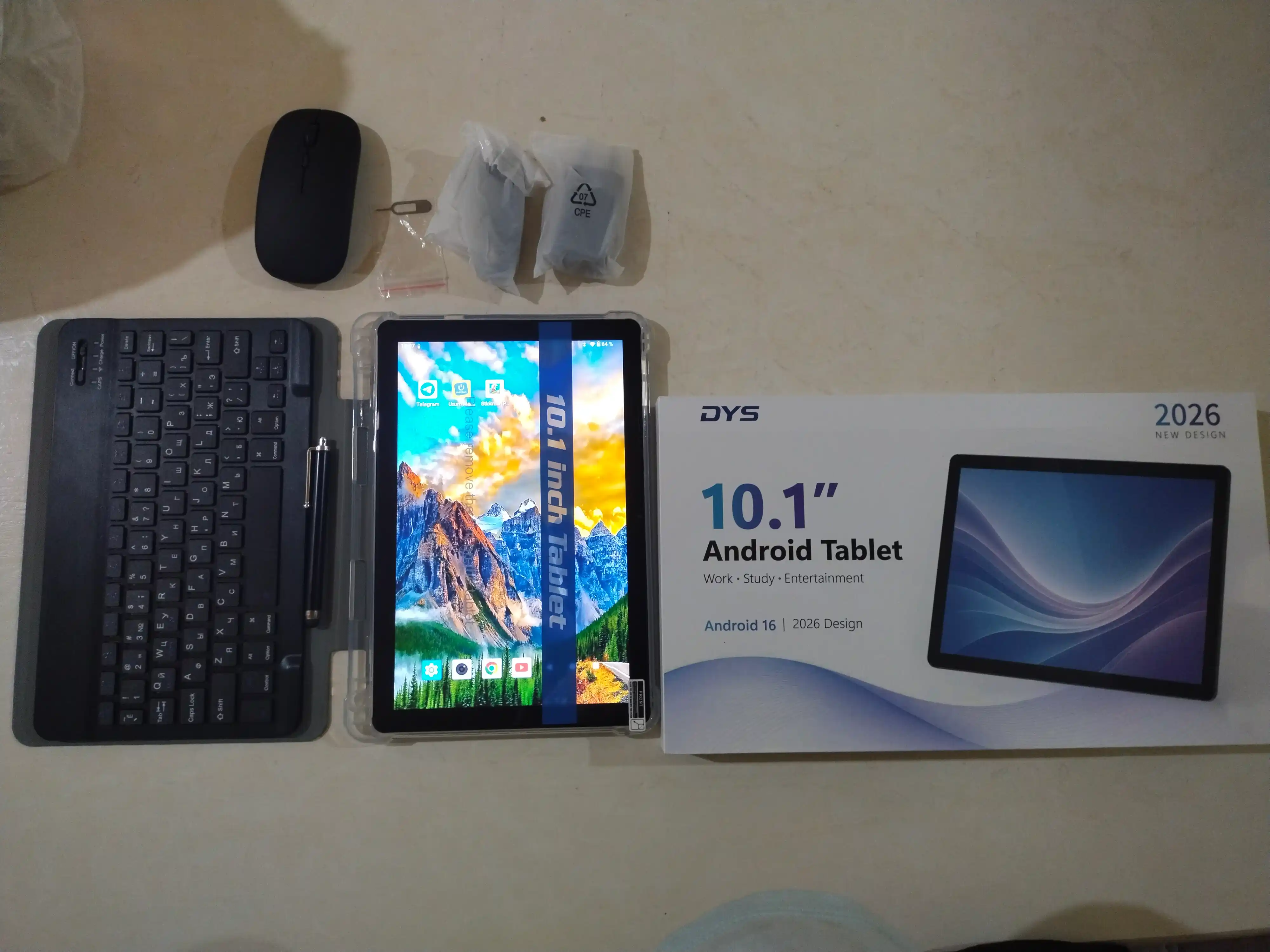 Планшет DYS Android 16 10.1", LTE, 20GB RAM, 128GB ROM, мощный процессор Unisoc T615