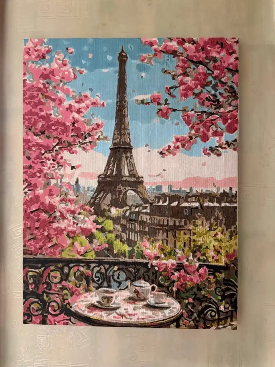 Raqamlar bo'yicha rasm Skystore Shaxarlar asosli ramkaga tortilgan, 30x40 sm