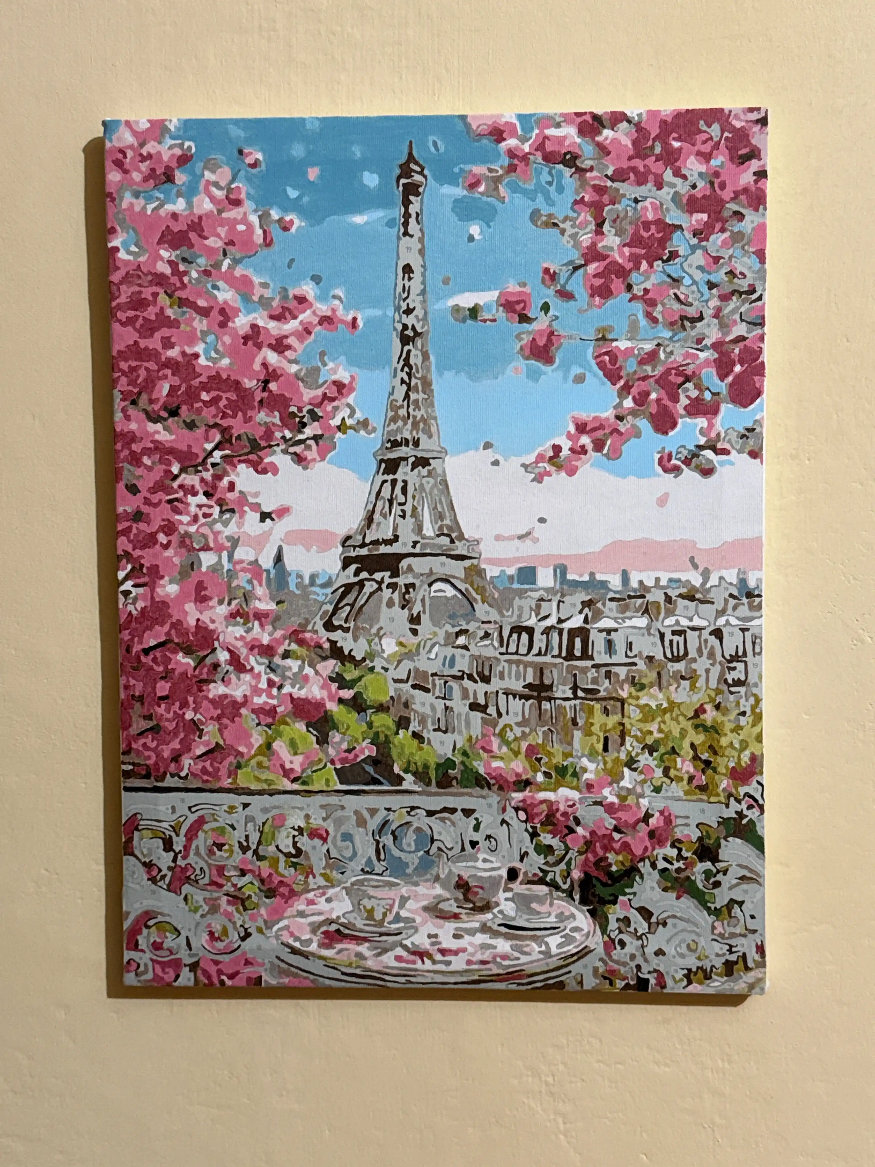 Raqamlar bo'yicha rasm Skystore Shaxarlar asosli ramkaga tortilgan, 30x40 sm