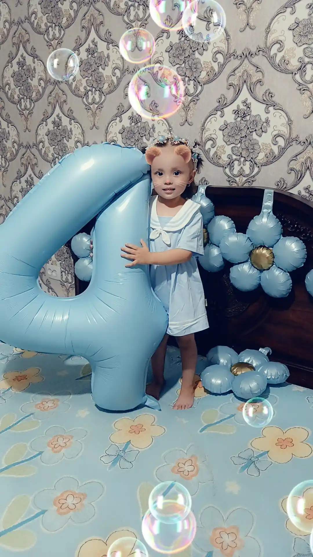 Воздушный шар из фольги Цветок, для вечеринки, мероприятия, дня рождения, многоразовый