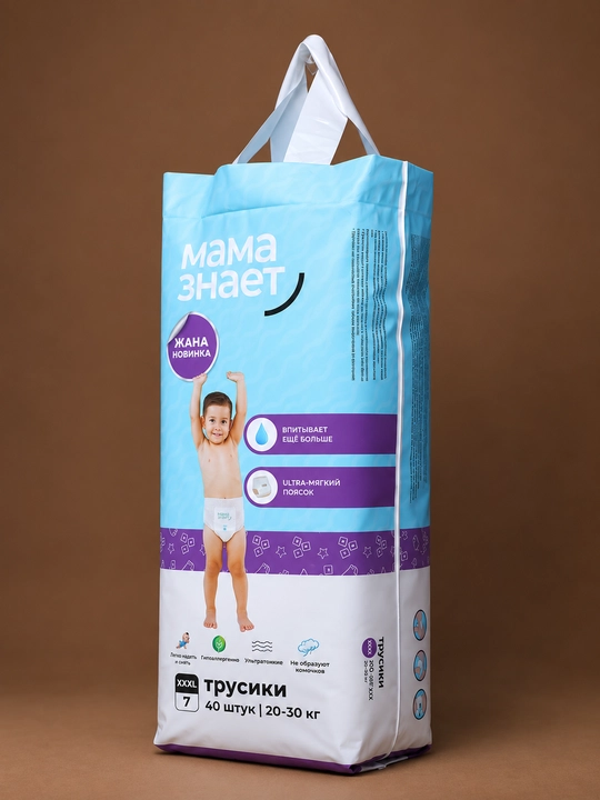 Mama znayet - katta qadoqlardagi tagliklar, 3-7 o‘lchamlarda