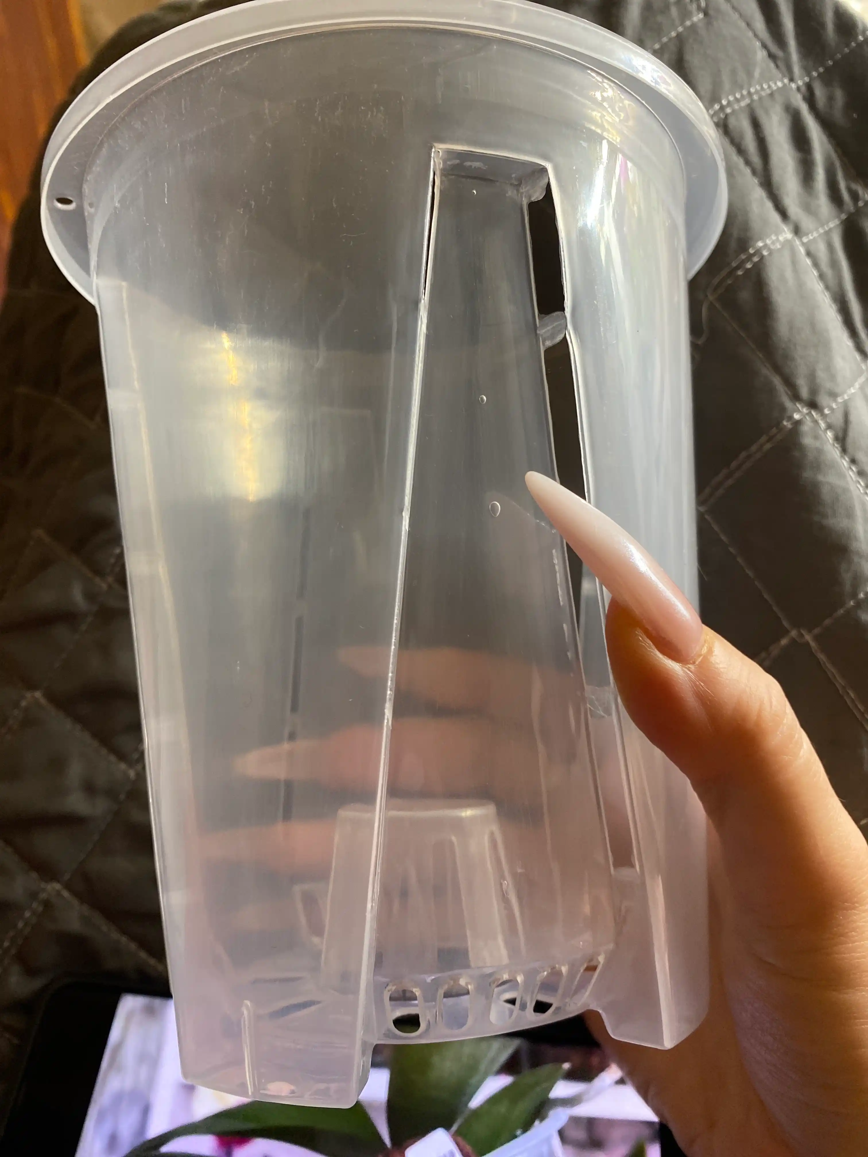 Orxideya va gullar uchun shaffof Gulla tuvaklari, drenajli, 0,8 litr, 1,3 litr, 2 litr