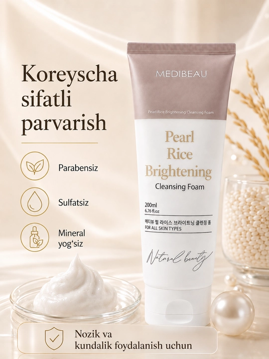 Yuvish uchun gel, tozalovchi ko‘pik, penkalar yuz uchun, umivalka yuz uchun, gel