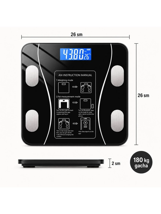 Aqili pol tarozisi, elektron, fitnes uchun, LM-ES0808/LM-ES0909