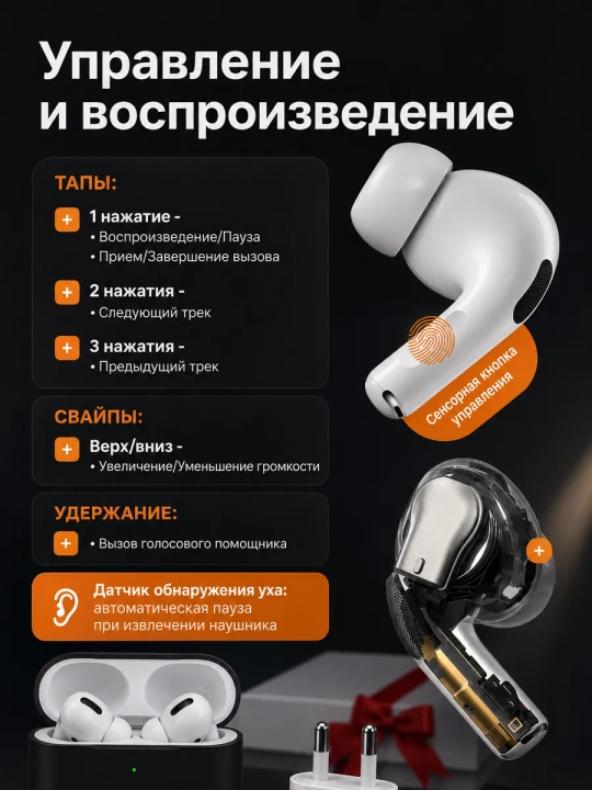 IPhone va Android uchun A.Pods PRO 2 simsiz quloqchinlari