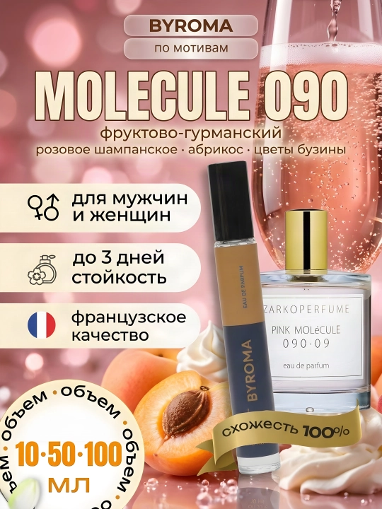 Uniseks uchun parfyum Molecule 090 10/50/100 ml asosida, hidi uzoq turadigan atir - 