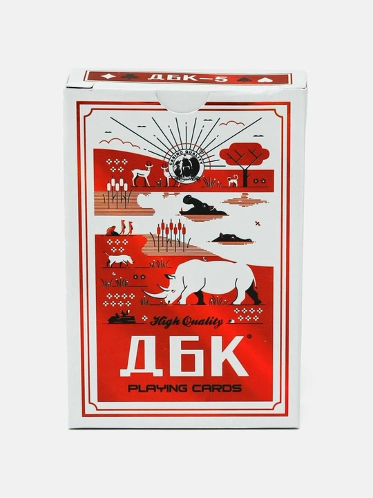Карты игральные ДБК, пластиковые, 54 шт, золотые с матовой поверхностью - 