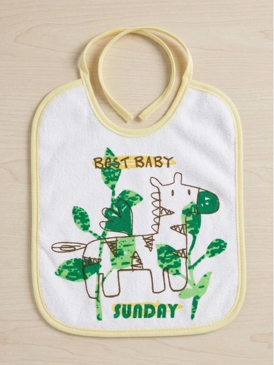 Chaqaloqlar uchun paxtali va printli oshxoʻrak (slyunvanchik) Kiddo Store - 
