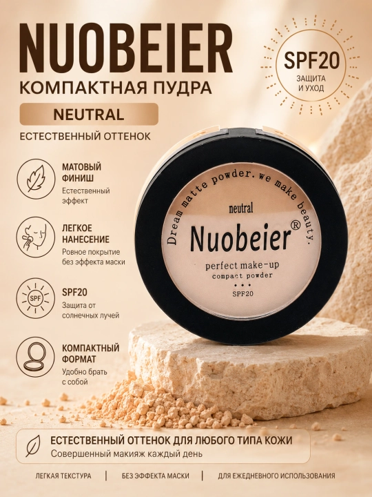Пудра для лица Nuobeier SPF 20 Matte Powder - 