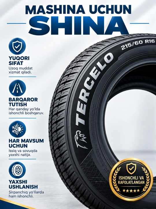 Tercelo mavsumiy avtomobil shinasi