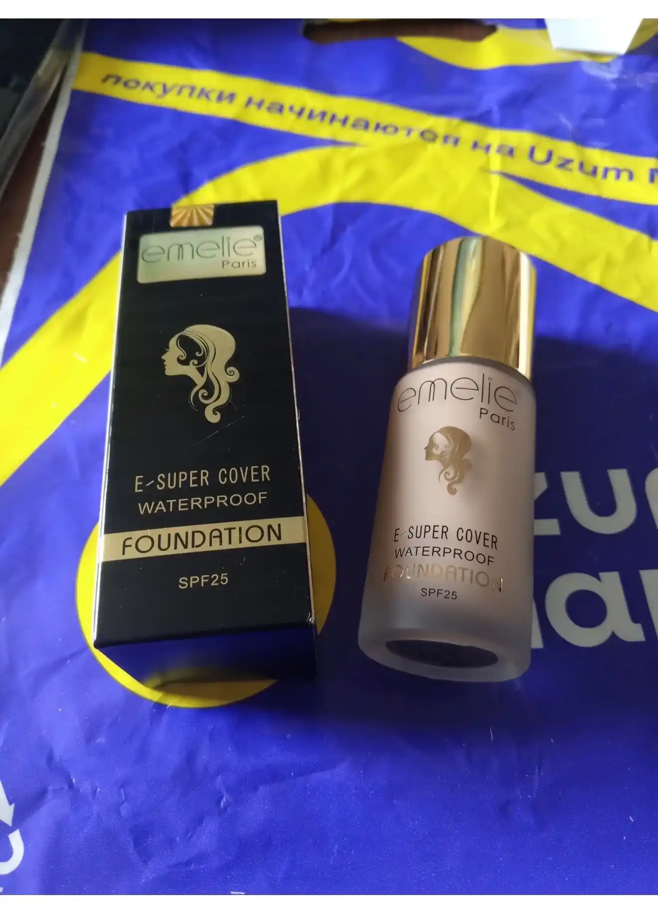 Emelie tonal kremi yuz uchun SPF 25, namlovchi, mat 01 va 02 ton, 45 ml