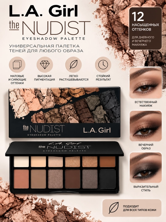 Палетка теней L.A. Girl The NUDIST - 