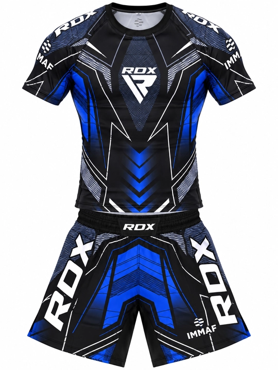 Мужской комплект RDX IMMAF для MMA и BJJ, рашгард и шорты, S–3XL