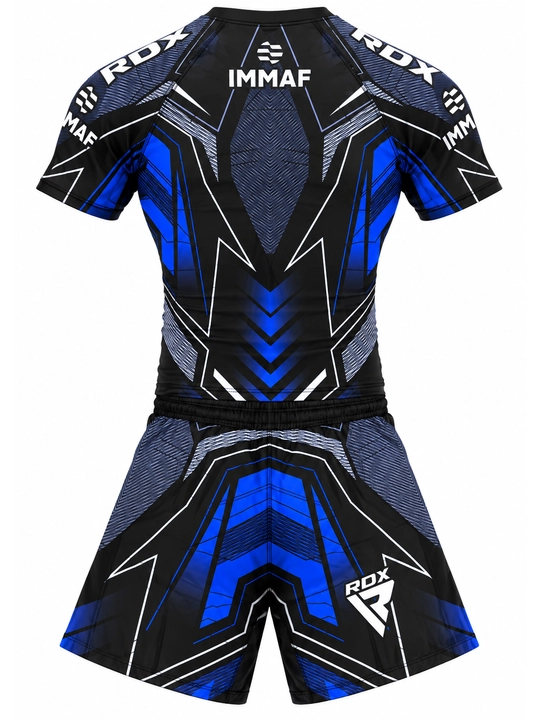 Мужской комплект RDX IMMAF для MMA и BJJ, рашгард и шорты, S–3XL