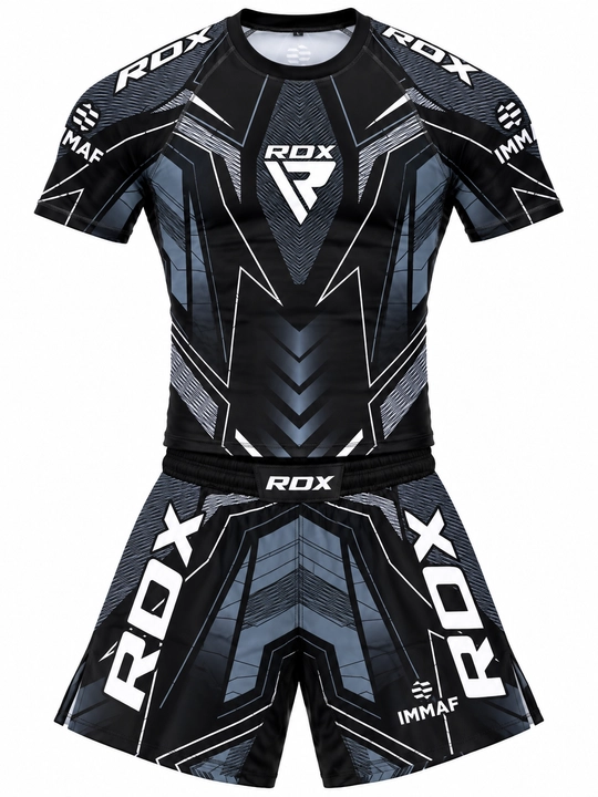 Мужской комплект RDX IMMAF для MMA и BJJ, рашгард и шорты, S–3XL