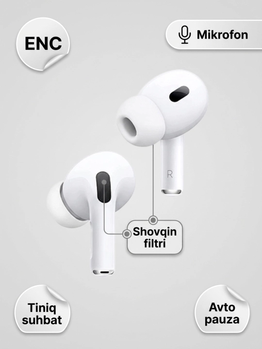 Беспроводные наушники Pods Pro 2 ANC, для iPhone и Android, чехол в подарок