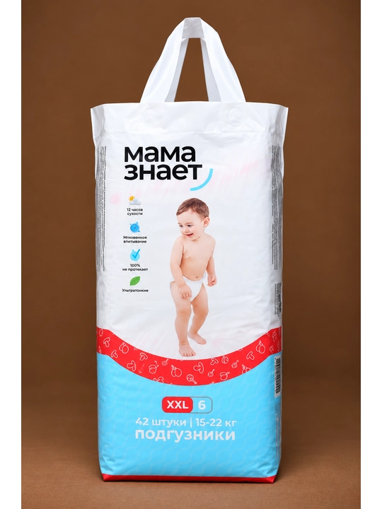 Подгузники Mama Znayet для детей — мягкие и комфортные, салфетки в подарок 