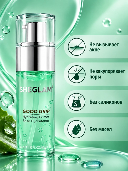 Матирующий праймер под макияж, база под макияж, 40 мл, SHEGLAM - 