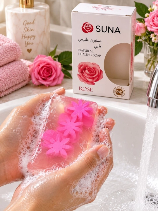 SUNA Rose pushti sovun, gulli, xushbo‘y, tabiiy sovun