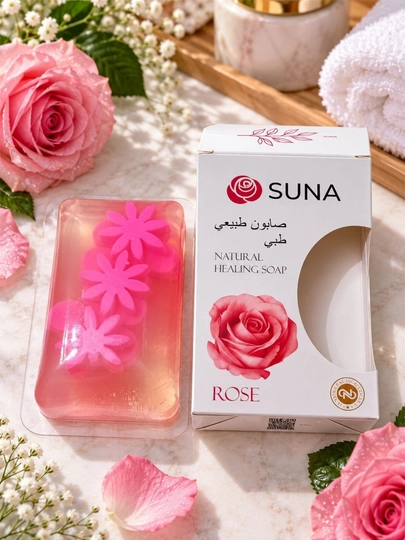 SUNA Rose pushti sovun, gulli, xushbo‘y, tabiiy sovun