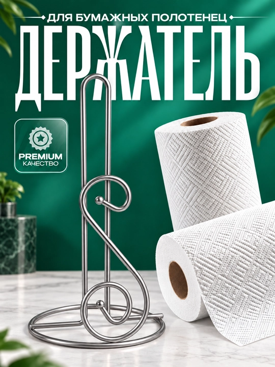 Держатель для бумажных полотенец, подставка для полотенец, кухонный аксессуар - 