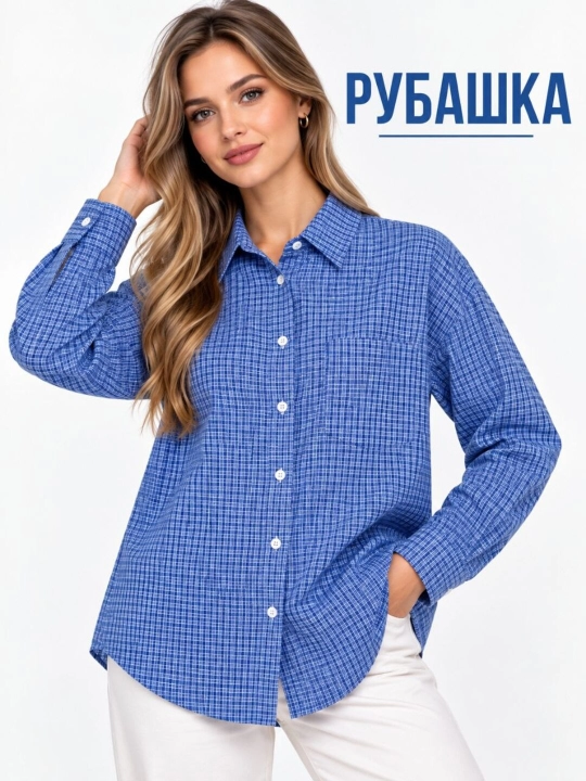 Ayollar uchun kuzgi-qishki ko'ylak— uzun, orqani yopadigan katakli ko'ylak, M–3XL - 