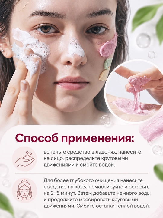 Arencia Fresh Green Rice Mochi Cleanser tozalovchi vositasi, ko‘k choy va sentella bilan, 120 g