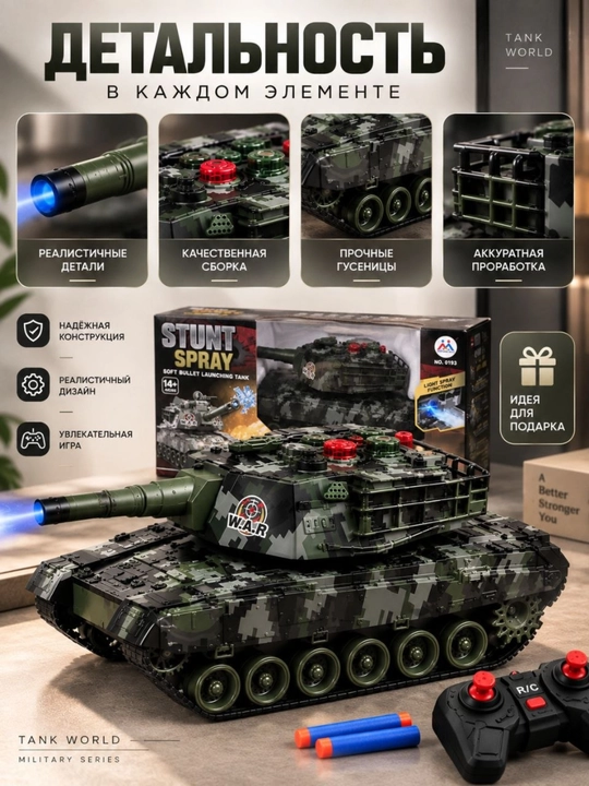 Танк на радиоуправлении игрушка танк, игрушка на пульте управления, игрушка для детей