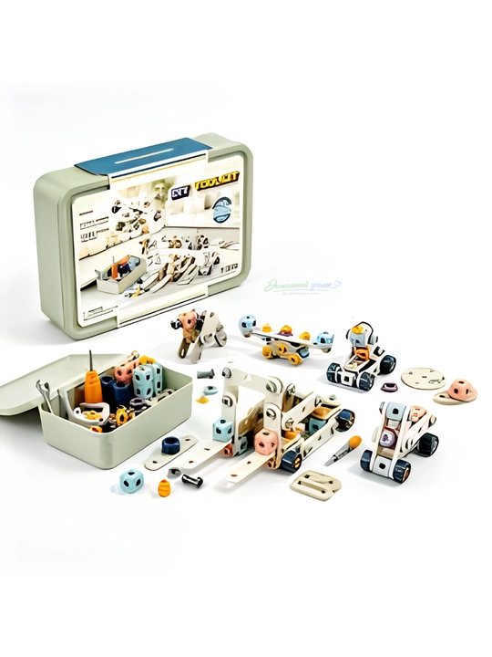 Детский набор инструментов с шуруповертом DIY Tool Set, конструктор в кейсе 3+