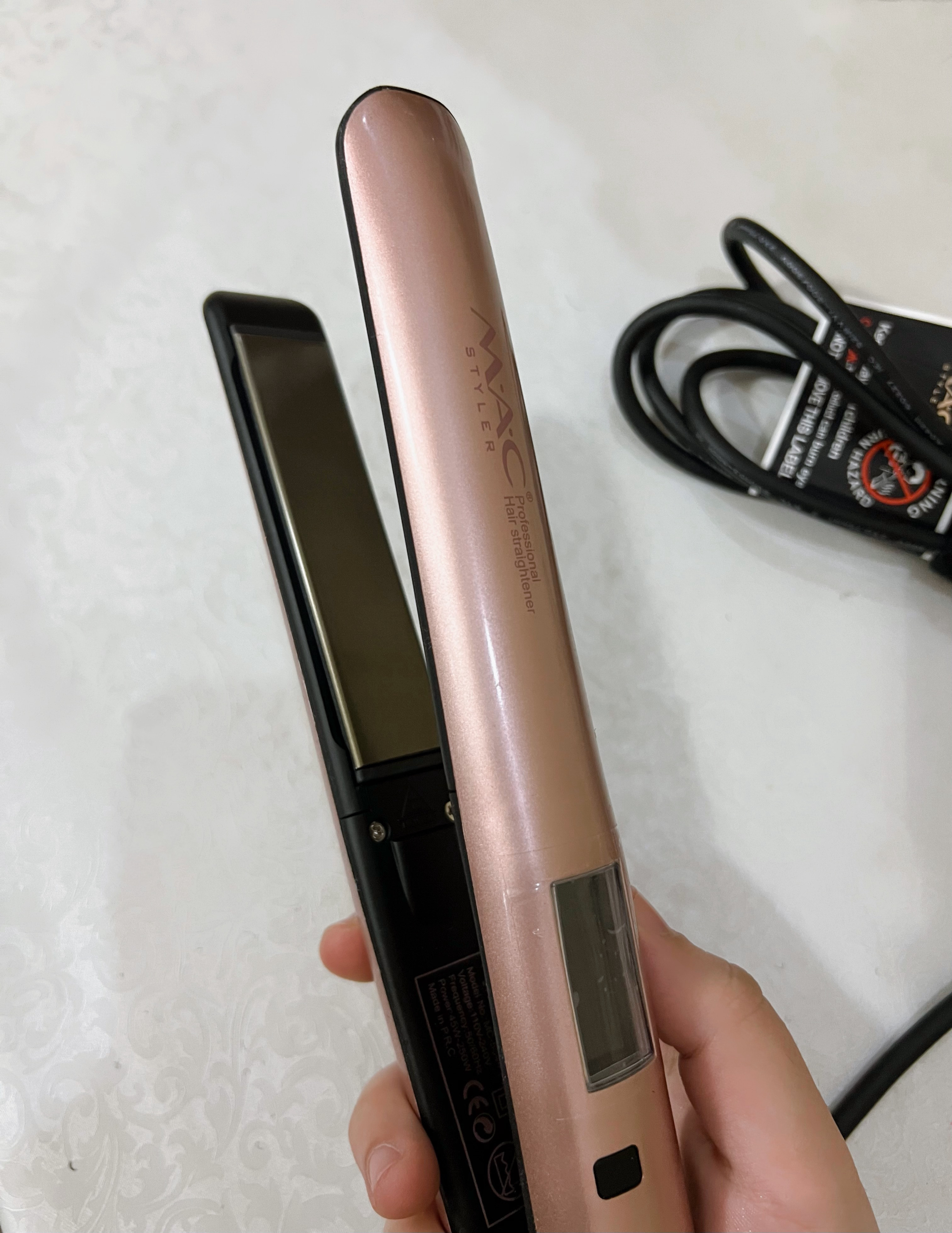 MAC STYLER professional soch uchun dazmol, soch tekislagich