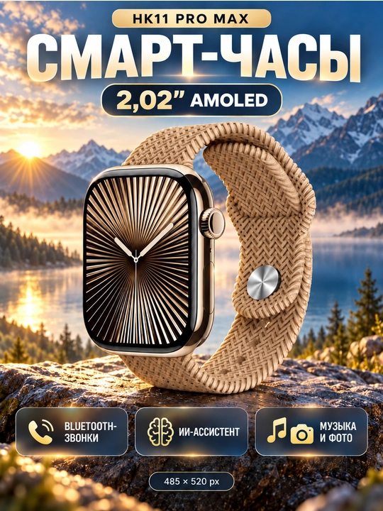 Смарт-часы HK11 Pro Max, умные часы с Bluetooth-звонками, smart watch для Android и iOS - 