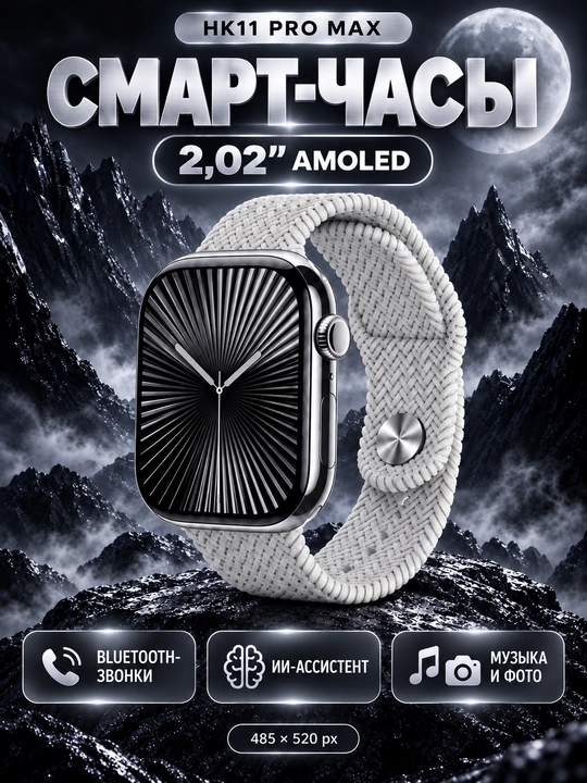 Смарт-часы HK11 Pro Max, умные часы с Bluetooth-звонками, smart watch для Android и iOS - 