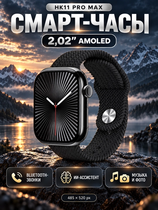 Смарт-часы HK11 Pro Max, умные часы с Bluetooth-звонками, smart watch для Android и iOS - 