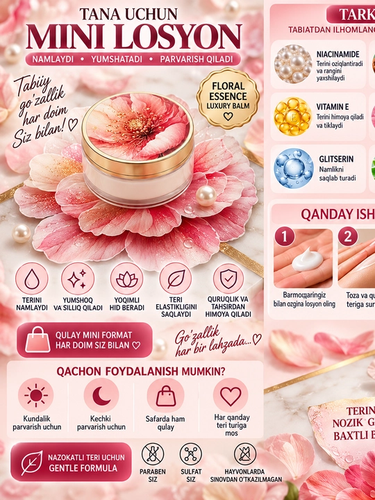Tana uchun lasyon. USA da ishlab chiqarilgan Viktoriya secret mini lasyonlari - 