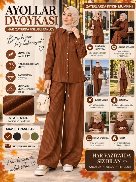 Современный женский костюм-двойка