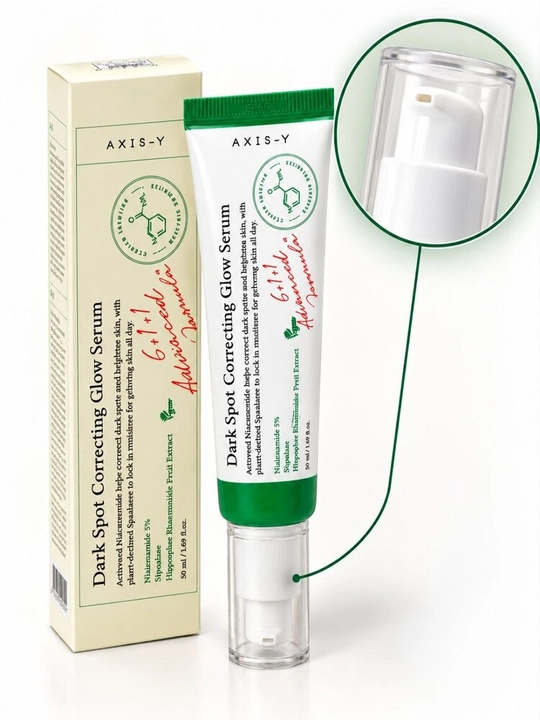 AXIS-Y Dark Spot Correcting Glow Serum 50 ml — terini yorituvchi va yarqiratadigan serum