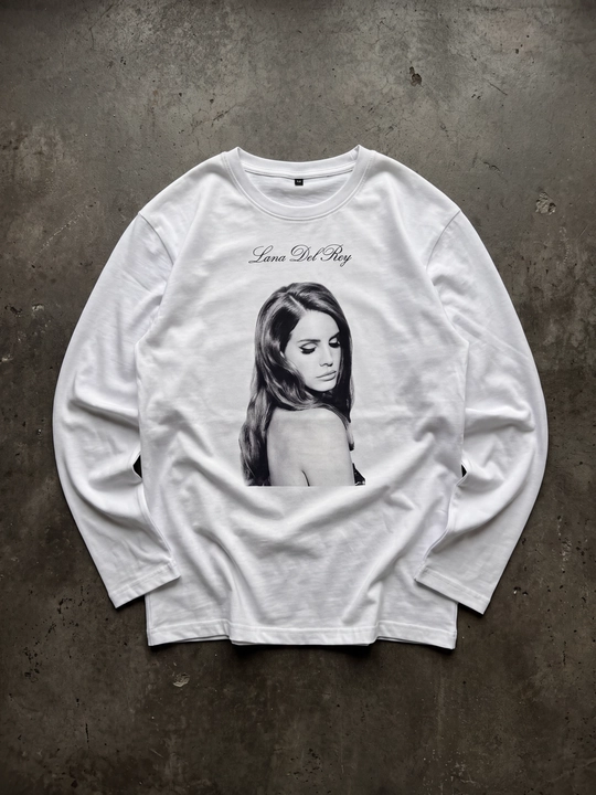 Erkaklar va ayollar uchun Lana del rey Longslivi Oversize, 80% paxta, populyar dizayn - 