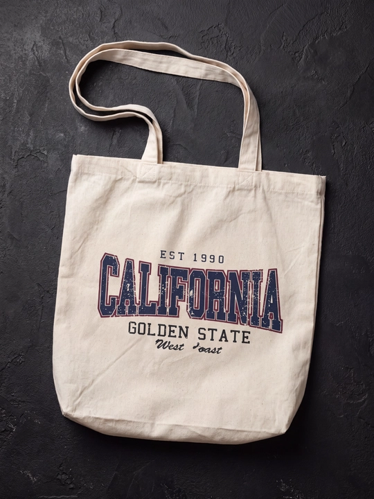 Шоппер с принтом, тканевая эко-сумка tote bag для девушек, 1 шт - 