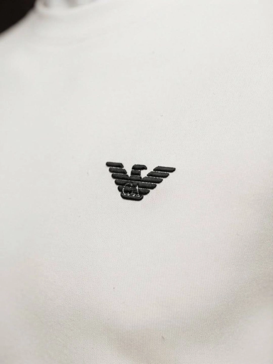 Мужской джемпер EA7 Emporio Armani белый, брендовый классический