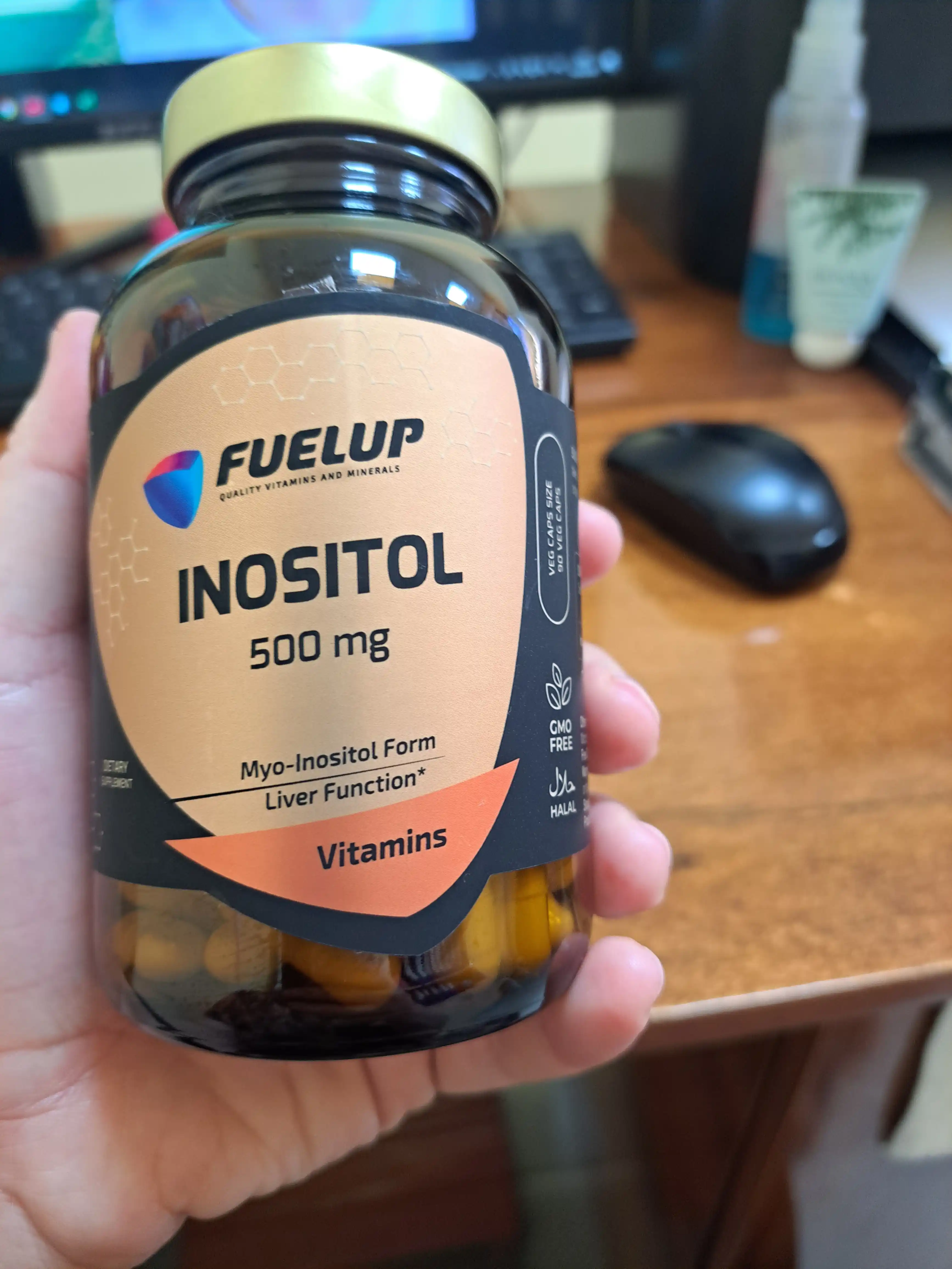 FuelUp Inositol 500mg 90 caps, инозитол, inazitol