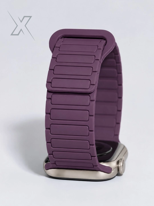 X Magnetic Silicone 4: жидкий силикон, дизайн 3 звена, магнитный ремешок